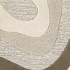 2' x 4' Natural Beige Hand Tufted Abstract Waves Indoor Accent Rug
