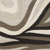 2' x 4' Natural Beige Hand Tufted Abstract Waves Indoor Accent Rug