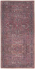 2' x 4' Brick Oriental Power Loom Distressed Washable Area Rug