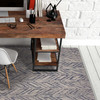 2' x 4' Blue Hand Tufted Herringbone Indoor Accent Rug