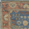2' x 4' Blue Red Hand Woven Floral Traditional Indoor Accent Rug