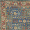 2' x 4' Blue Red Hand Woven Floral Traditional Indoor Accent Rug