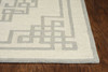 2' x 4' Ivory Grey Wool Area Rug