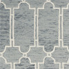 2' x 4' Slate Blue Hand Tufted Geometric Indoor Accent Rug