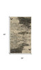 2' x 4' Ivory and Grey Abstract Power Loom Non Skid Area Rug