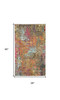 2' x 4' Sunset Abstract Power Loom Non Skid Area Rug