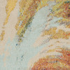 2' x 4' Wave Abstract Power Loom Non Skid Area Rug
