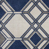 2' x 4' Ivory or Denim Geometric Hexagon UV Treated Accent Rug