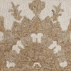 2' x 4' Tan Retro Modern Medallion Hearth Rug