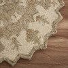 2' x 4' Tan Retro Modern Medallion Hearth Rug