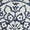 2' x 4' Navy and White Decorative Hearth Rug