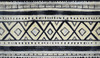 2' x 4' Black and Gray Modern Tribal Washable Floor Mat