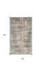 2' x 4' Beige and Grey Abstract Power Loom Non Skid Area Rug