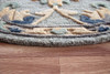 2' x 4' Blue and Beige Floral Hearth Rug