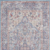 2' x 4' Blue Oriental Power Loom Distressed Washable Area Rug