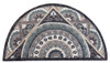 2' x 4' Gray Geometric Medallion Hearth Rug