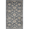 2' x 4' Blue and Beige Oriental Non Skid Area Rug