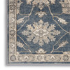 2' x 4' Blue and Beige Oriental Non Skid Area Rug