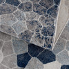 2' x 5' Navy Blue Cobblestone Pattern Area Rug