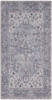 2' x 4' Grey Oriental Power Loom Distressed Area Rug