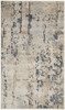 2' x 4' Beige and Grey Abstract Power Loom Non Skid Polypropylene Area Rug