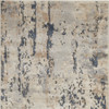 2' x 4' Beige and Grey Abstract Power Loom Non Skid Polypropylene Area Rug