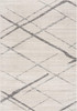 2' x 4' Gray Geometric Dhurrie Area Rug