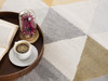 2' x 4' Yellow Geometric Dhurrie Area Rug