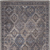 2' x 4' Ivory Latte Oriental Power Loom Distressed Washable Area Rug