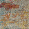 2' x 4' Sealife Abstract Power Loom Non Skid Area Rug