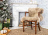 2' x 5' Taupe Natural Rectangular Sheepskin Area Rug