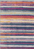 2' x 5' Multicolor Irregular Striped Area Rug