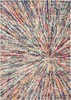 2' x 5' Cream Celestial Burst Abstract Area Rug