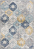 2' x 5' Blue Floral Dhurrie Area Rug