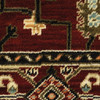 2' x 6' Red Black Ivory and Brown Oriental Power Loom Runner Rug with Fringe