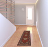 2' x 6' Red Blue Ivory and Orange Oriental Power Loom Runner Rug with Fringe