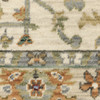 2' x 6' Ivory Grey Orange Green Blue and Red Oriental Power Loom Runner Rug