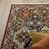 2' x 6' Red Rust Navy Light Blue Brown Orange Ivory & Gold Oriental Power Loom Runner Rug