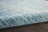 2' x 6' Ivory and Blue Abstract Power Loom Polypropylene Runner Rug