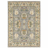 2' x 6' Grey Ivory Orange Teal Green Charcoal Blue and Red Oriental Power Loom Runner Rug