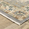 2' x 6' Grey Ivory Orange Teal Green Charcoal Blue and Red Oriental Power Loom Runner Rug