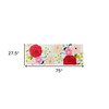 2' x 6' Red Floral Machine Tufted Runner Rug with UV Protection