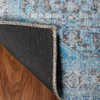 2' x 6' Shades Of Azure Oriental Power Loom Stain Resistant Runner Rug