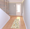 2' x 6' Ivory Beige Gold Grey Blue Pink Red Rust and Green Oriental Power Loom Runner Rug