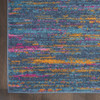 2' x 6' Blue and Orange Abstract Power Loom Runner Rug