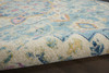 2' x 6' Blue and Ivory Dhurrie Runner Rug