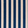 2' x 6' Navy and Sand Striped Tufted Washable Non Skid Area Rug