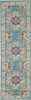 2' x 6' Light Blue Southwestern Power Loom Runner Rug