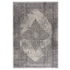 2' x 6' Gray Distressed Medallion Area Rug