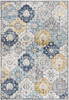 2' x 6' Blue Floral Dhurrie Area Rug